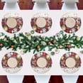 thumbnail image 7 of Ryvnso Snowflake Checkered Christmas Round Plate Mats Dining Table Placemat Set of 4 for Holiday Decoration, 7 of 7