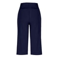 thumbnail image 3 of XINXIAOO Women's Pants Woman Pants Casual Navy Baggy Pants Loose Pants for Women Summer Womens Wide Leg Pants with Pockets Summer Pants for Women 2025, 3 of 4