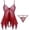 Wine, variant on Levmjia Women's Lace Nightgown Set Deep V Backless Fashion Printed Suspender Adjustable Straps Sleepwear for Honeymoon Underwear Valentine
