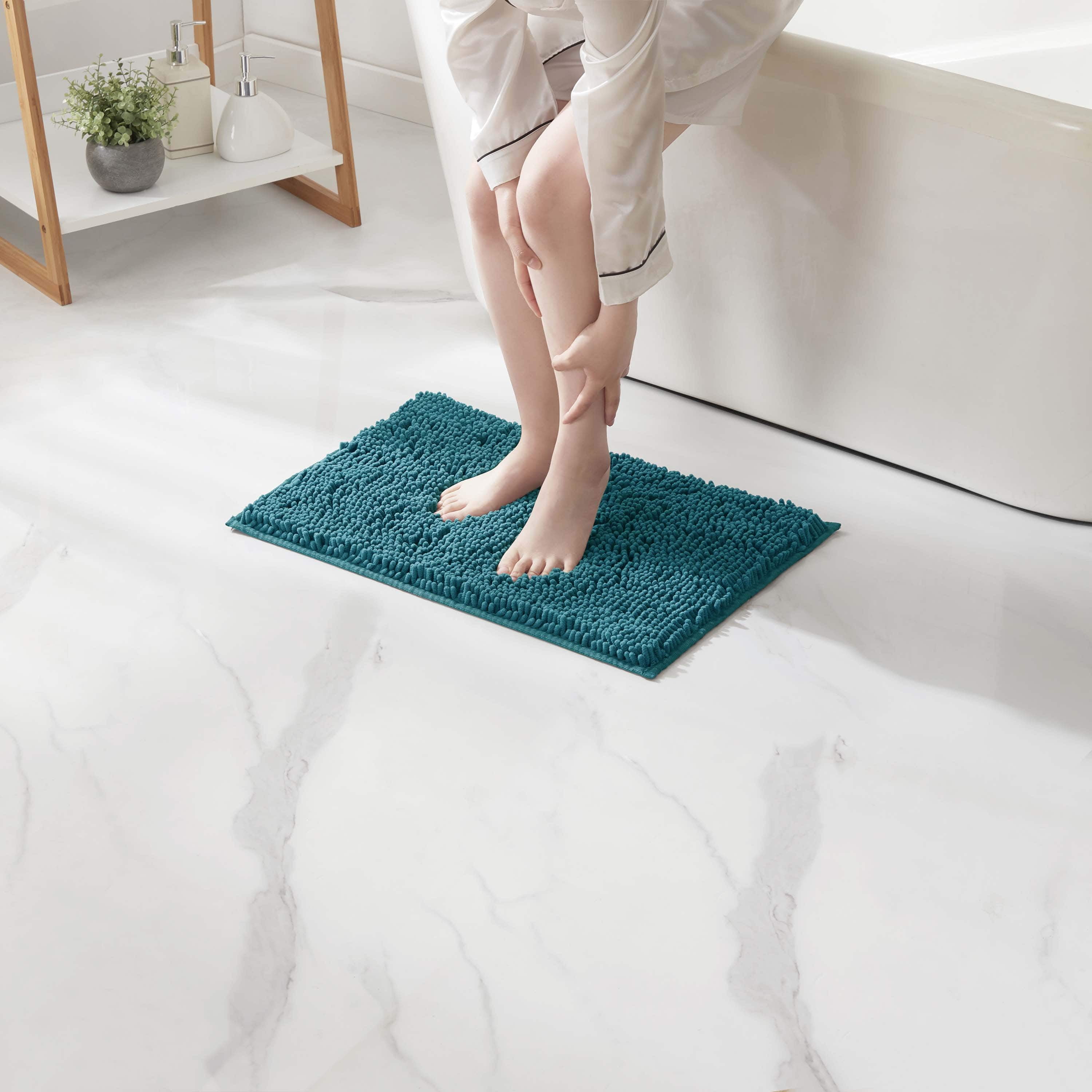 LammaLoe Bath Rug, Chenille Bathroom Rug, Absorbant Bath Mat For Bathroom Decor, Shower Mat 17x24