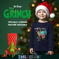 thumbnail image 3 of Dr. Seuss The Grinch Long Sleeve Graphic Christmas T-Shirt for Little & Big Boys, Crewneck Holiday Tee (Sizes 4-20), 3 of 5