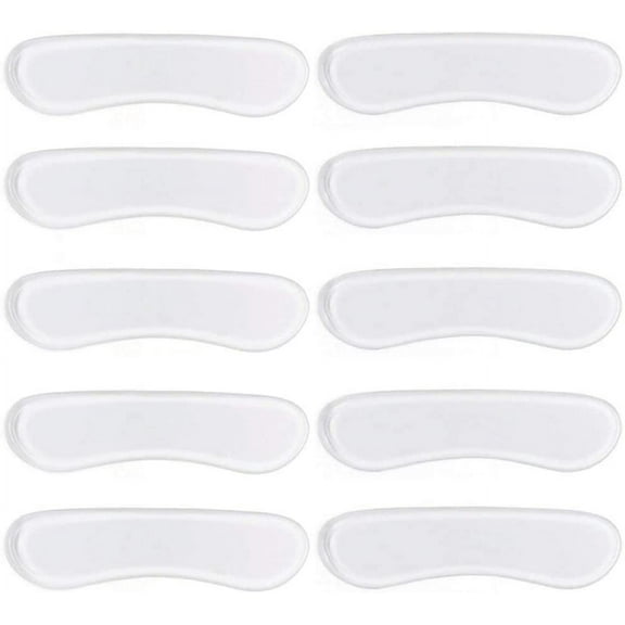 12 Pairs Clear Silicone Heel Grips Liner Inserts Shoe Cushion Pads Stickers for Men and Women's Loose Shoes, Shoes Too Big, Improved Shoe Fit and Comfort