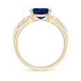 thumbnail image 2 of Angara Natural 2 Ct. Blue Sapphire with Diamond Classic Ring in 14K Yellow Gold for Women (Ring Size: 3.5), 2 of 9