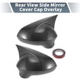 thumbnail image 2 of Cubierta de espejo lateral del conductor y pasajero trasero del automóvil para Seat Ibiza 4 par de fibra de carbono negra, 2 of 7