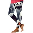 thumbnail image 7 of Uaswgudfs Halloween Leggings For Women Pumpkin Ghost Costume Adult Fall Outfit High Waist Workout Strenchy Tummy Control Yoga Pants Blue-B 2XL, 7 of 7
