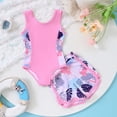 thumbnail image 5 of RTKFRFLM Girls Swimsuit Set Printed Tankini Top and Boyleg Swim Shorts 2-Piece Bikini Set Beach Bathing Suit Kids, 5 of 5