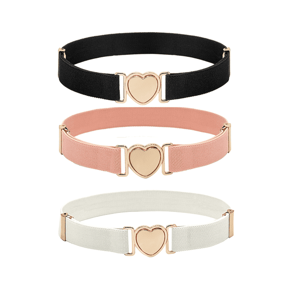 XIRQI 3Pcs Belt Adjustable Youthful Belt for Dresses Woman Versatile Kids Belt