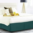thumbnail image 2 of 600 Thread Count Egyptian Cotton Split Corner Bed Skirt – 15-Inch Drop, Tailored Fit 1-PC Bed Skirt, Short Queen, Teal, 2 of 5
