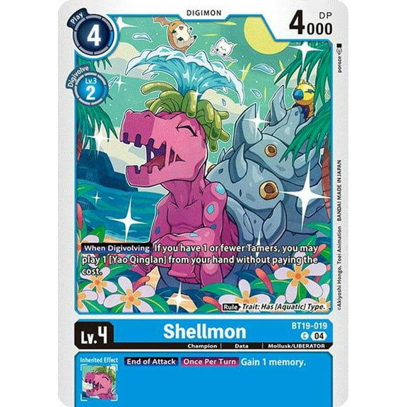Digimon Release Special Booster 2.0 Common Shellmon BT19-019