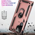 thumbnail image 6 of Allytech Rugged Case for Samsung Galaxy S22 Ultra, Military Grade Protection Shockproof Cover with Metal Rotatable Ring Stand, Magnetic Car Mount Holder Case for Samsung Galaxy S22 Ultra - Rosegold, 6 of 7