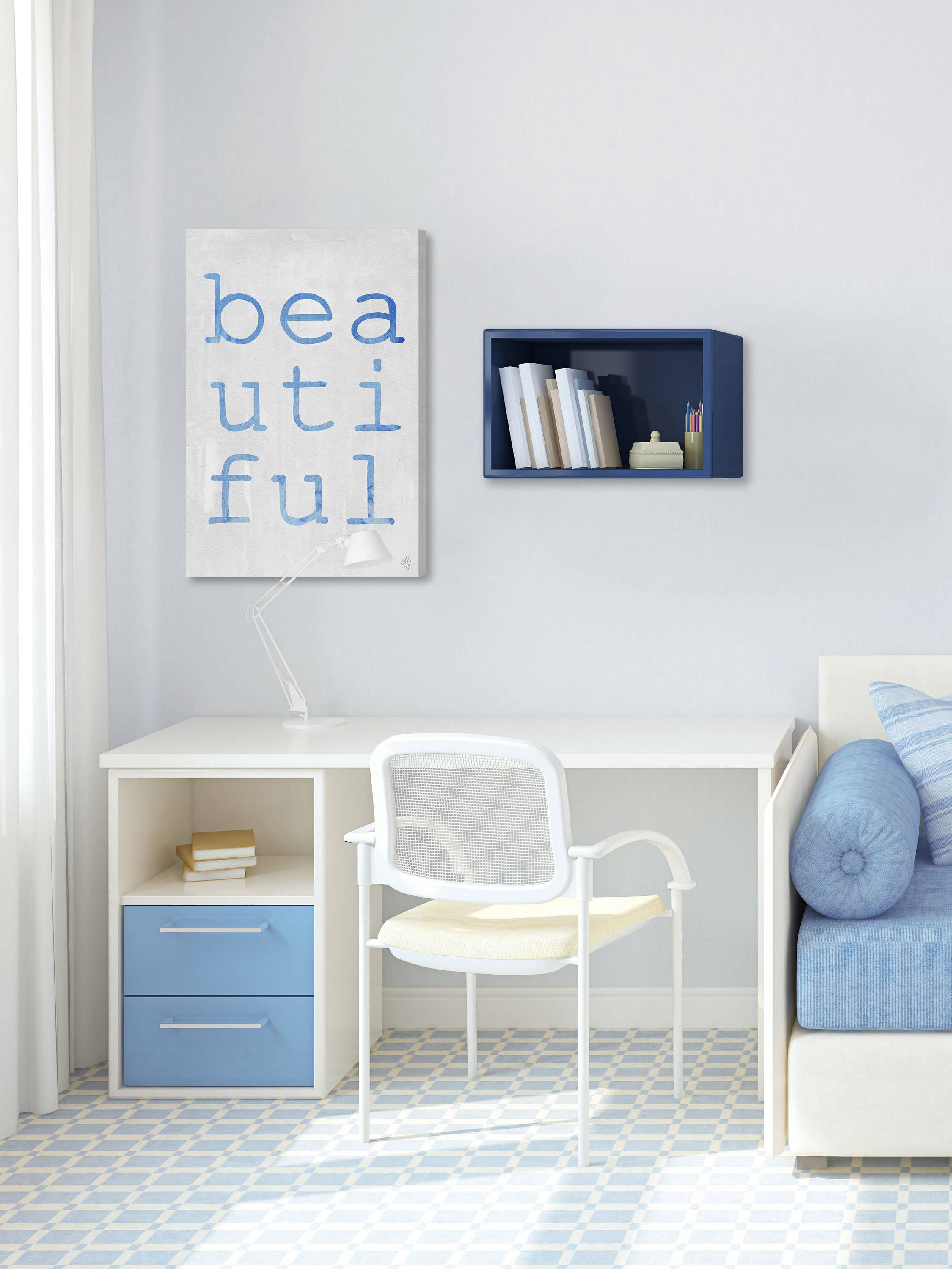 Marmont Hill Beautiful Indigo Canvas Wall Art