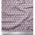 thumbnail image 1 of Soimoi Moss Georgette Fabric Cat Animal Print Fabric by The Yard 42 Inch Wide, 1 of 3