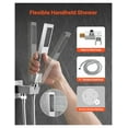 thumbnail image 3 of Rainfall Shower System, 12 Inch Square Shower Head with Handheld Spray, Brushed Nickel Bathroom Shower Fixtures, 3 of 9