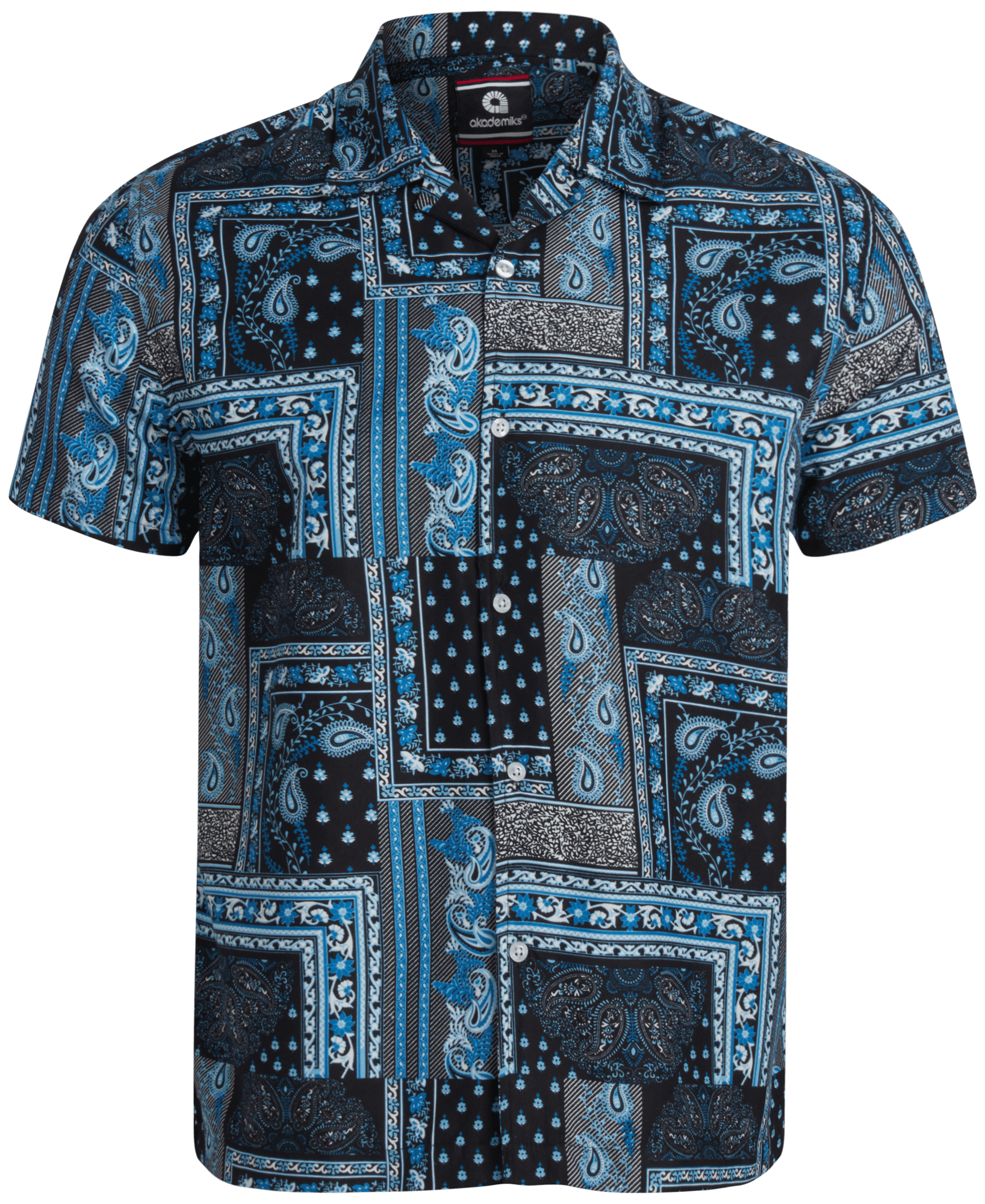 AKADEMIKS Men's Shirt Dry Fit Performance Short Sleeve Button Down Shirt (MXXL)