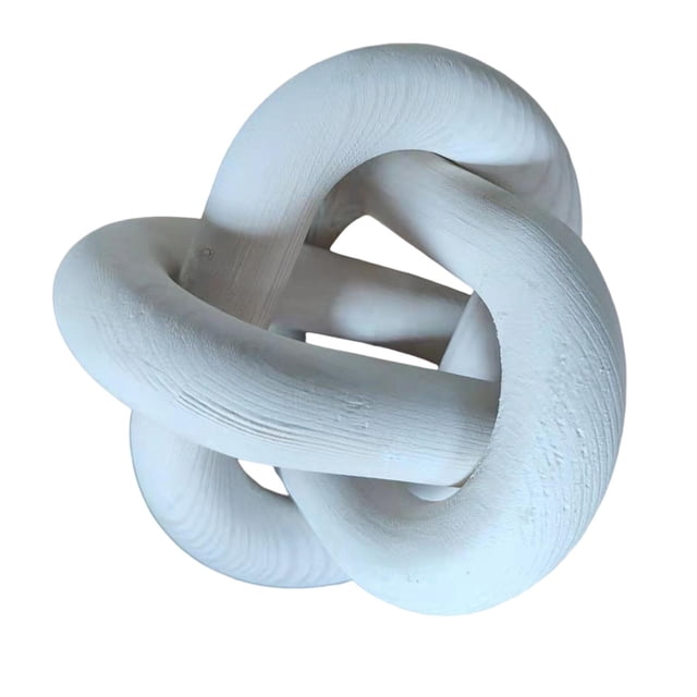 yuksok Boho Chain Knot Sculpture Crafts Party Room White White