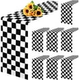 thumbnail image 1 of EcoNesxp 8-pack checkered table runner polyester classic black and white checkerboard racing road themed tablecloth pack checkered table runner polyester classic black and white checkerboard racing r, 1 of 5