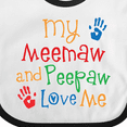 thumbnail image 4 of Inktastic Meemaw and Peepaw Love Me Boys or Girls Baby Bib, 4 of 4