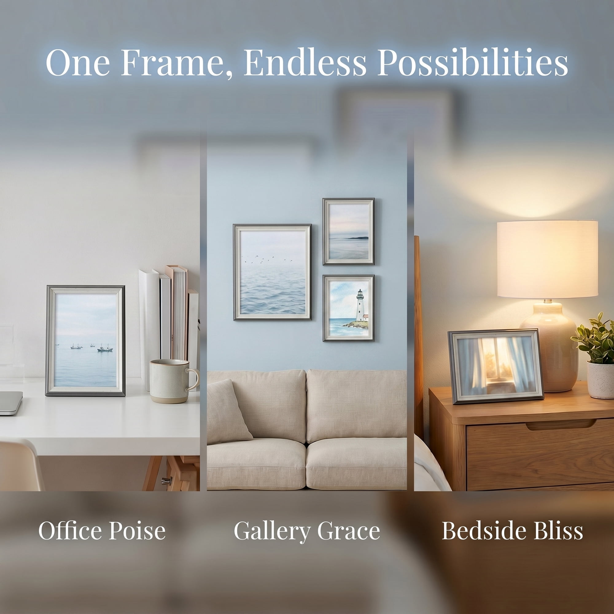 Unique Bargains Resin Picture Frame with HD Glass Vintage Wall Hanging Gray 4" x 5"
