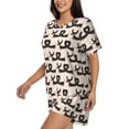 thumbnail image 2 of Bixox Women's Cute Puppy Printed Pajama Set 2 Piece Lounge Set Top and Shorts Soft Pajamas, Shorts with Pockets, 2 of 7