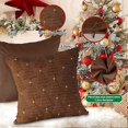 thumbnail image 5 of Lanpn Christmas 45x45 Throw Pillow Covers Set of 2, Winter Star Chrismas Tree Throw Pillow Cases Soft Plush Faux Fur Wool 18 x 18 Winter Cushion Cover, 5 of 5