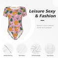 thumbnail image 6 of Naloa Fruit Women's Short-Sleeved Onesie, One-Piece Swimsuit for Parties, dates, clubs - Medium, 6 of 9