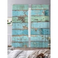 thumbnail image 3 of Retro Sheer Curtains 2 Panels Set Farmhouse Rustic Cottagecore Nature Vintage Wood Grain Sheer Window Curtains Light Filtering Rod Pocket Voile Drapes for Bedroom Living Room 52"X108", 3 of 8