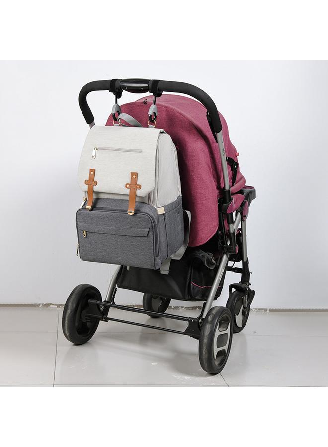 Diaper Backpack Set With USB Charging，Small Diaper Bag Backpack, Diaper Bags for Baby with USB Charging Port,Changing mat,Stroller Hooks