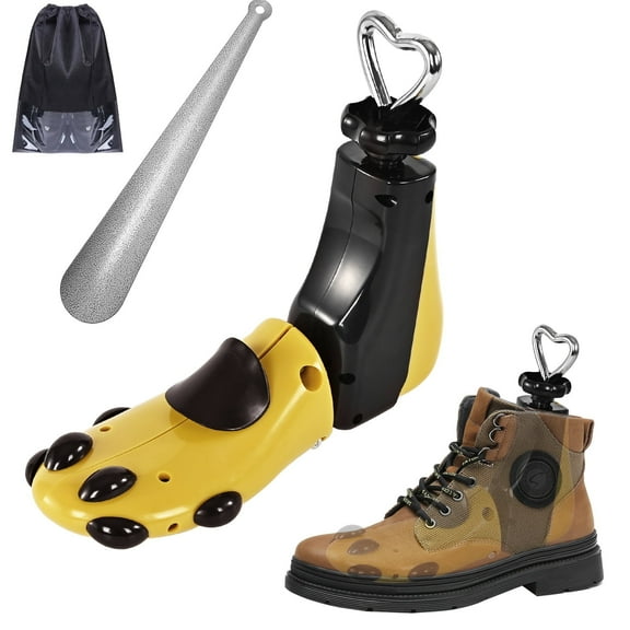 BTideas Shoe Stretcher Women Men, Boot Stretcher, Adjustable Boot Widener, Plastic,Yellow,1 Pack