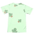 thumbnail image 6 of Odeerbi Kids Boys Girls Summer Outfits Set Cartoon Print Pajamas Cute Loungewear Children Casual Short Sleeve Tops Shorts with Drawstring Print Homewear Sports Two-piece Set Mint Green, 6 of 6