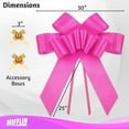 thumbnail image 3 of MIFFLIN 30-inch Giant Pink Butterfly-Shaped Car Gift Bow (US Company), 3 of 7