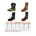 thumbnail image 2 of UKAP Botines vintage para mujer Botas de vaquero con punta cuadrada Botas de invierno occidentales de media pantorrilla Botas de equitación bajas y gruesas, 2 of 6