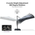 thumbnail image 6 of PURPLE LEAF 8'x8' Offset Cantilever Umbrella with 360° Rotation 7' High Outdoor Patio Umbrella with Weighted Base for Poolside, Deck, Garden Light Grey, 6 of 8