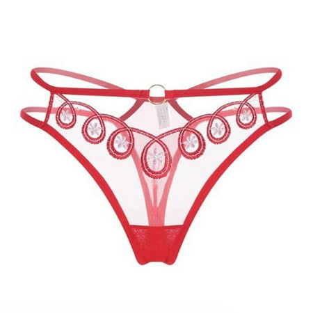 Yuhangmm Women s Panties Women s Sexy And Casual And Comfortable Solid Color Sexy Lace Thong Bowknot Panties For All Seasons Underwear Men