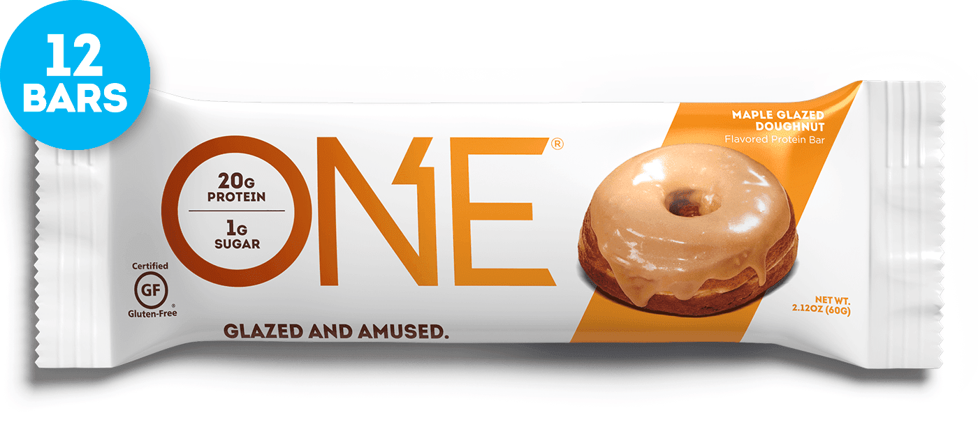 ONE Brands Protein Supplement Bar, Maple Glazed Doughnut, 20g Protein, 12 Count