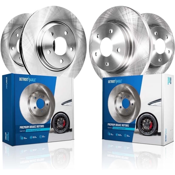 Detroit Axle - Disc Brake Rotors for 2005 & 2008-2012 Honda Accord 2009 2010 2011: 11.10" Front and Rear Rotor