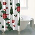 thumbnail image 4 of White Cartoon Christmas Dinosaurs Sweaters Pattern Shower Curtain 36"x72" ,Bathroom Decorative Shower Curtains Set with 12 Hooks,Modern Waterproof Washable Shower Curtain, 4 of 6