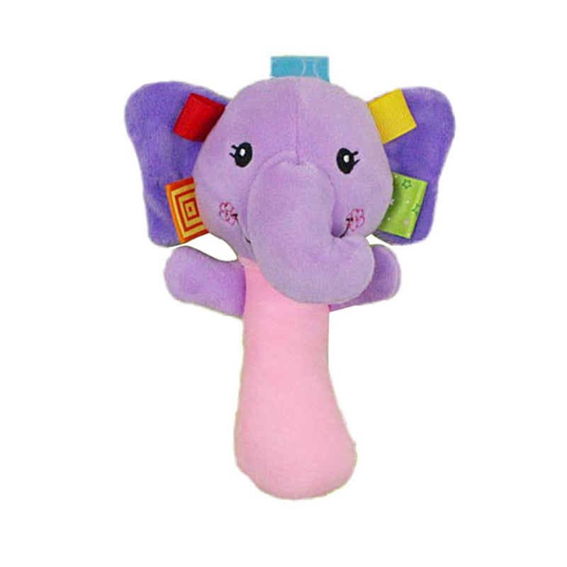 Cartoon Stuffed Animal Baby Soft Plush Hand Rattle Toys Infant Dolls