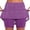 Purple, variant on Athletic Skorts for Woman Elastic Striped High Waisted Tennis Yoga Skirts with Shorts Underneath Joggers Workout Golf Skirts S