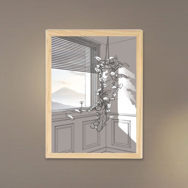 Marcos De Imagen Luz Nocturna Decoración acrílica con luz LED, adorno de pintura, marco de fotos LED brillante, arte de pared (M) Wdftyju Para estrenar