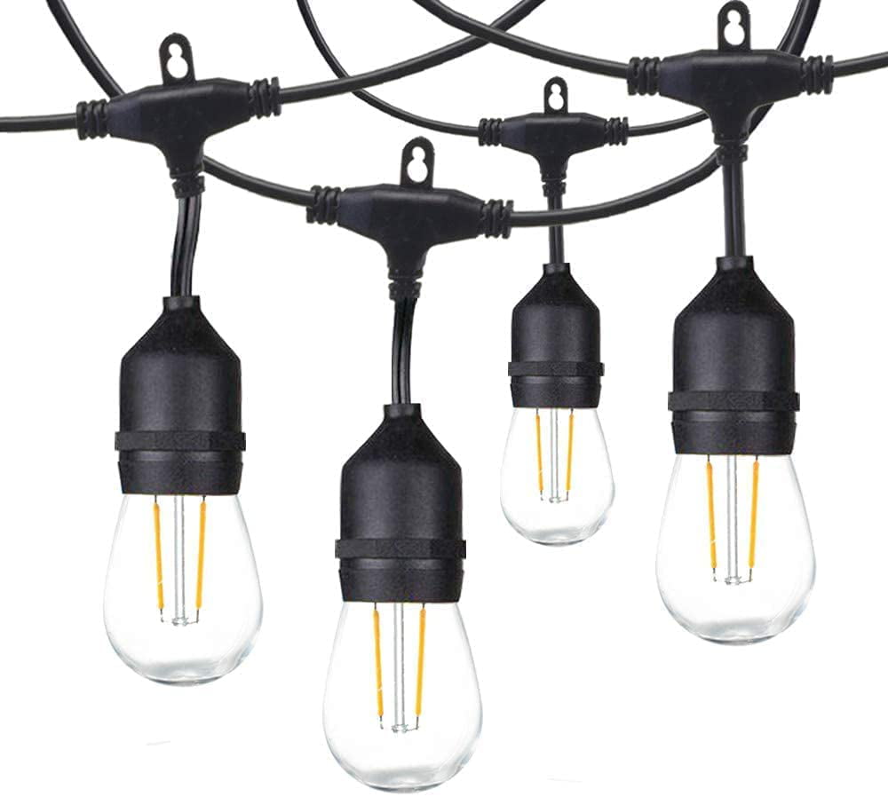 SUNTHIN 48ft Led Outdoor String Lights 2 Pack, HeavyDuty Waterproof