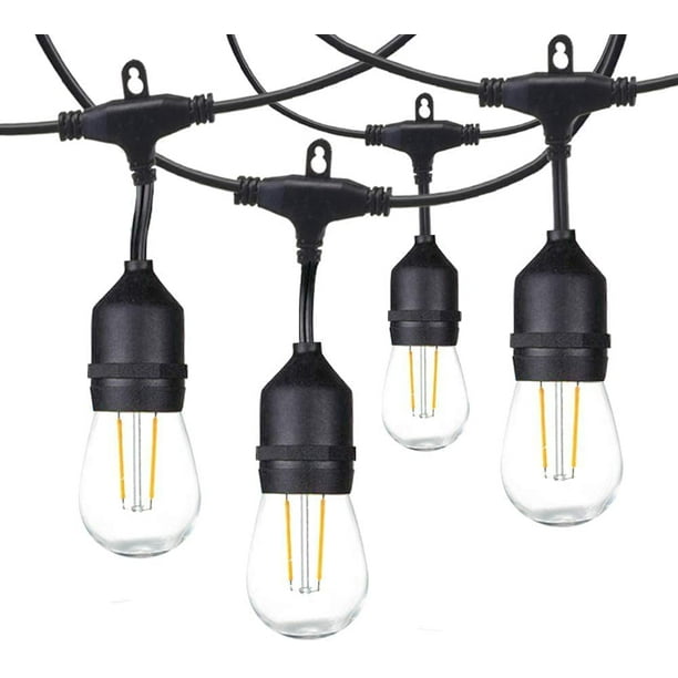 SUNTHIN 48ft Led Outdoor String Lights 2 Pack, HeavyDuty Waterproof