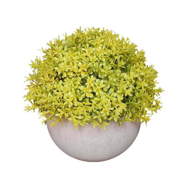 Bola de hierba artificial en maceta, simulación de hierba, decoración de plantas, decoración de la mesa de la oficina en casa, hierba tipo 3, amarillo Advancent HA7593-07B