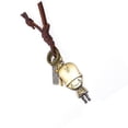 thumbnail image 3 of Esquirla Cartoon Soldier Collier Chaîne Réglable en Cuir PU Marron Pendentif Croix, 3 of 4