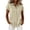 Yellow, variant on Lenpel Button down Shirts for Women Short Sleeve Collared Striped Cotton Linen Tops Business Casual Blouses