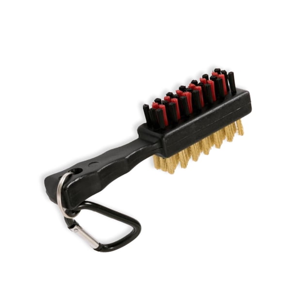 Sonducket Cepillo de limpieza de palos de Golf de plástico, cepillos de ranura de doble cara de mano, accesorios de herramientas de de Golf Rojo