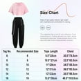 thumbnail image 5 of Hansber Kids Girls Hip Hop Clothes Crop Top with Harem Pants Set 2 Piece Workout Outfits Jazz Street Pink 16, 5 of 5