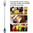 thumbnail image 3 of Stainless Steel Long Handle Wine Mixing Stir Spoon, Cocktail Drink Mixed Layering Tool Long Handle(Multicolor/Fork Tail), 3 of 8