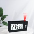 thumbnail image 2 of Reloj despertador de proyección portátil, configuración, pantalla LCD, reloj electrónico, Control de sonido, retroiluminación para escritorio, Negro Sunnimix Proyector Despertador, 2 of 8