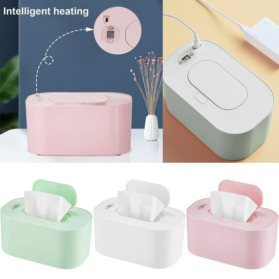 Baby Wipe Warmer Dispenser 3 Mode 40-60 °C Adjustable Portable Smart Wet Large Capacity Baby Wipe Heater for Kids Car Home Travel Baby Nursery (White)
