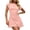 Pink, variant on Erwazi Summer Dresses for Women Solid Pleated Crew Neck Short Sleeve Solid Dress Trendy Casual Daily Outings Casual Summer Dresses